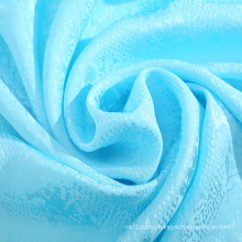 16M/M Sky blue silk jacquard crepe de chine fabric for clothes